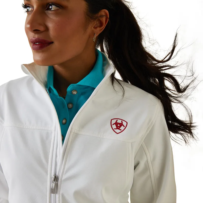 Ariat Women's Classic Team Softshell MEXICO Water Resistant Jacket, White