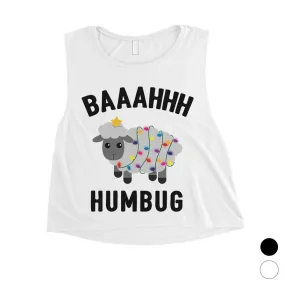 Baaahhh Humbug Womens Crop Top