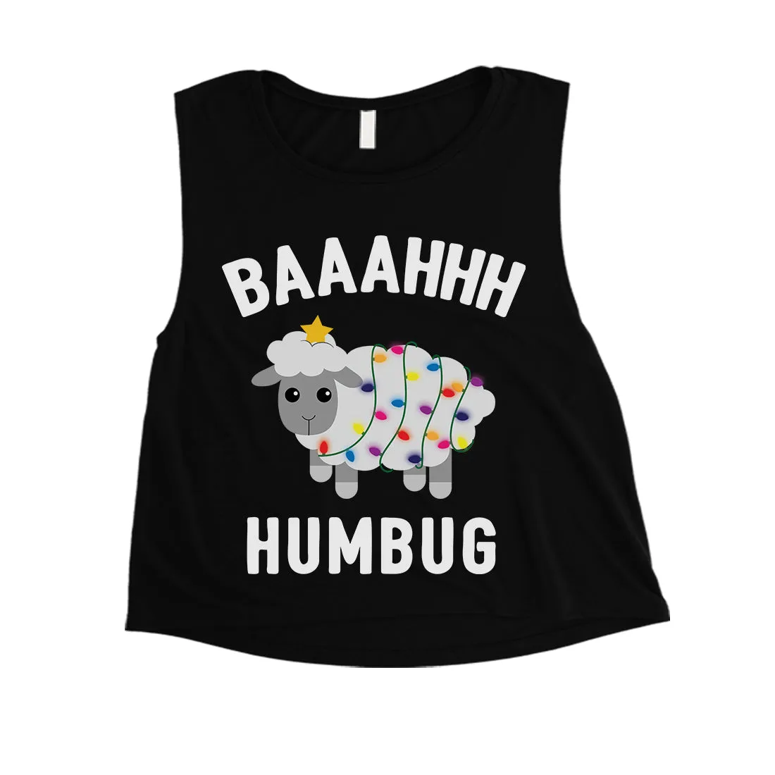 Baaahhh Humbug Womens Crop Top