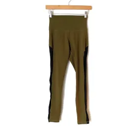 Be Free Green Side Sheer Panel Leggings- Size S (Inseam 26” see notes)