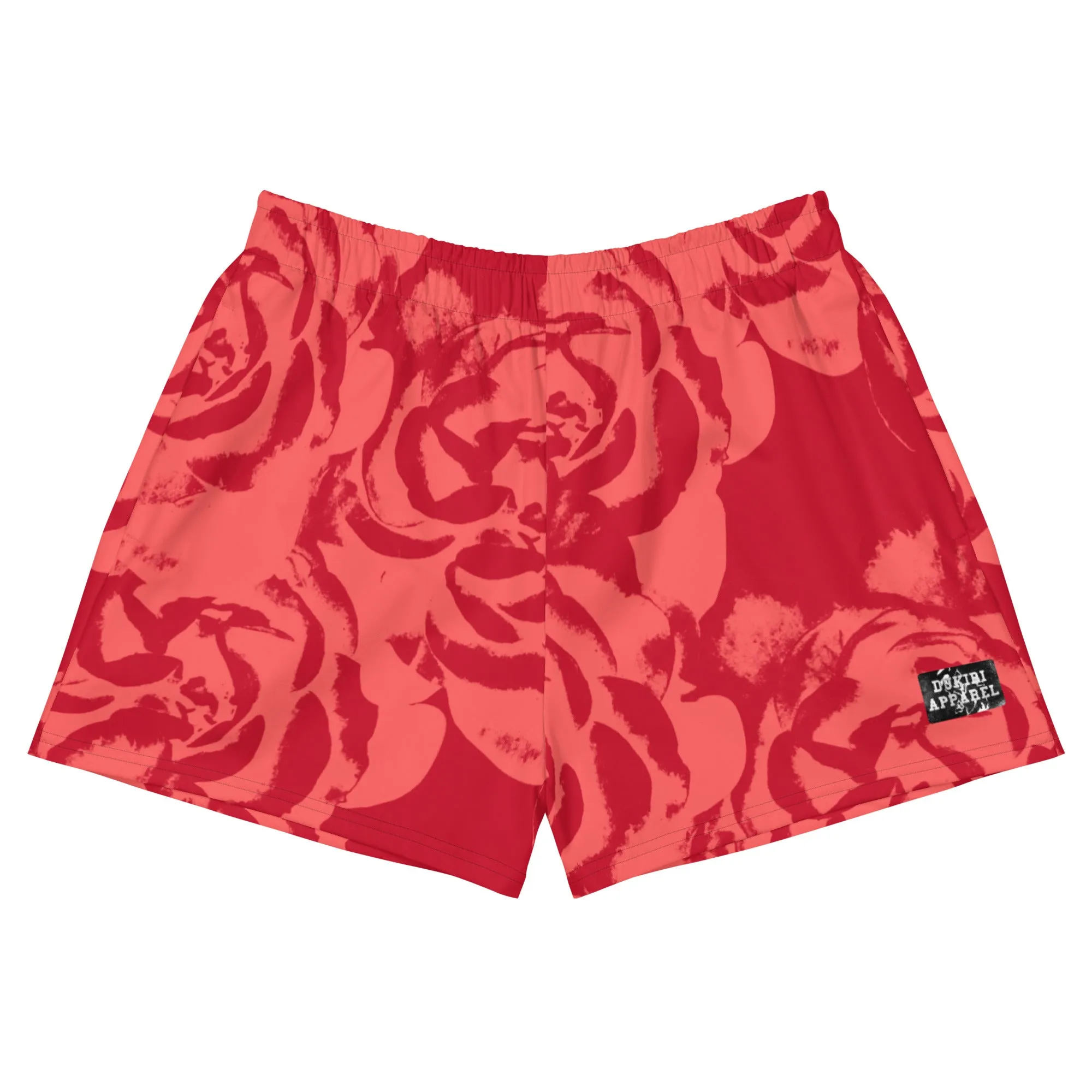 Big Red Rose Athletic Women's Shorts