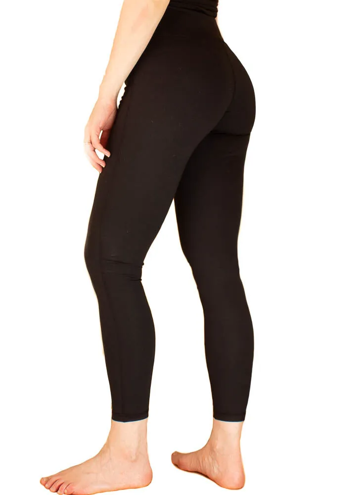 Black Leggings - High Rise - Full Length