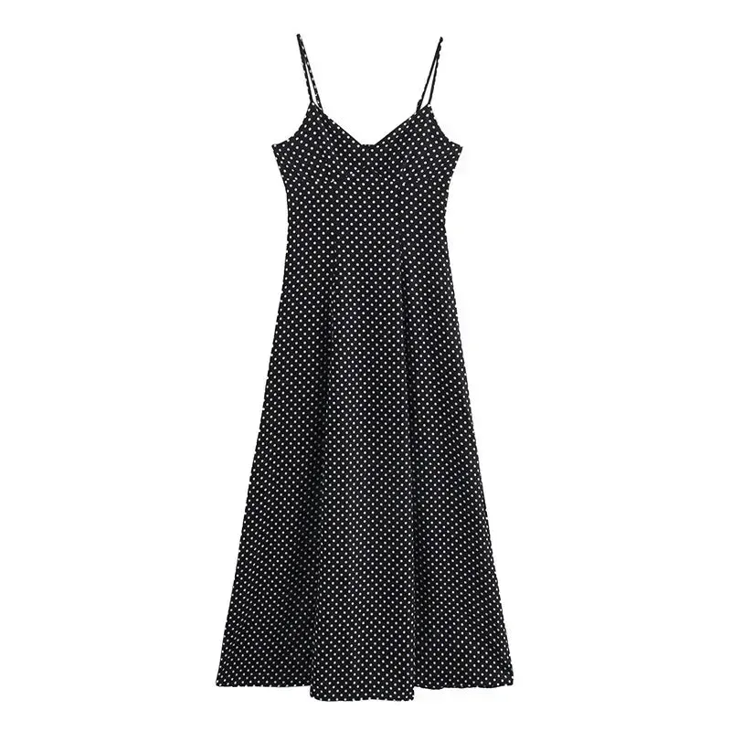 Casual Polka Dot Spring Maxi Dress – Women Flawless Style