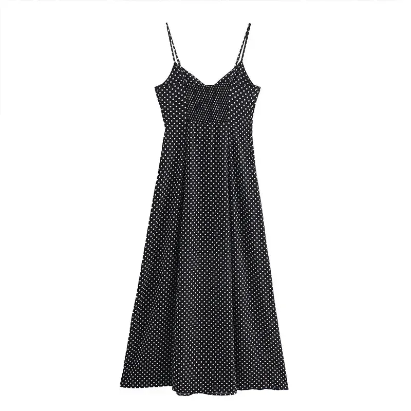 Casual Polka Dot Spring Maxi Dress – Women Flawless Style