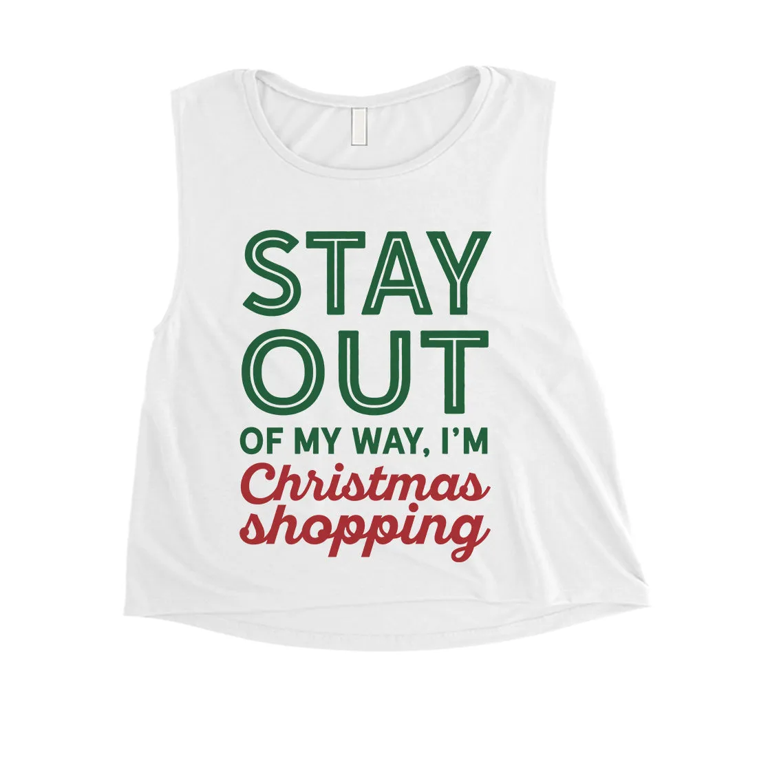 Christmas Shopping Womens Crop Top