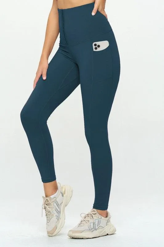 Corset Leggings  Soft Body Shaper With Pockets