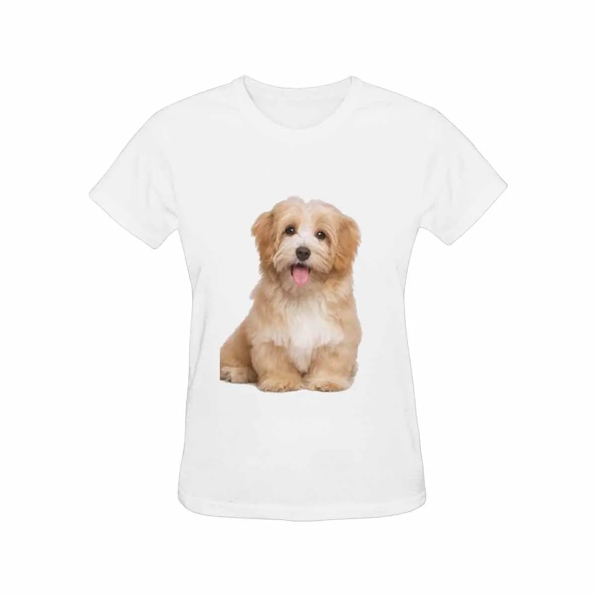 Custom Dog Face Tee White Classic Women's All Over Print T-shirt Your Dog on A Shirt for Female