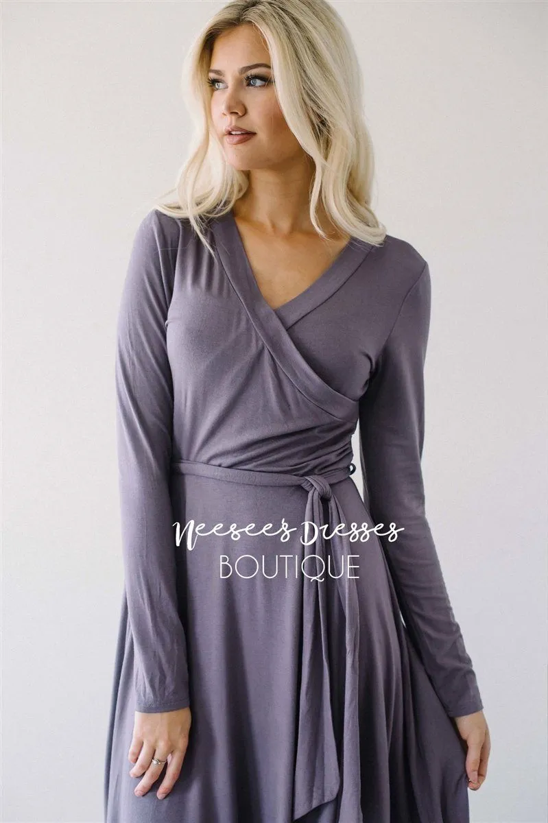 Dusty Lilac Wrap Dress