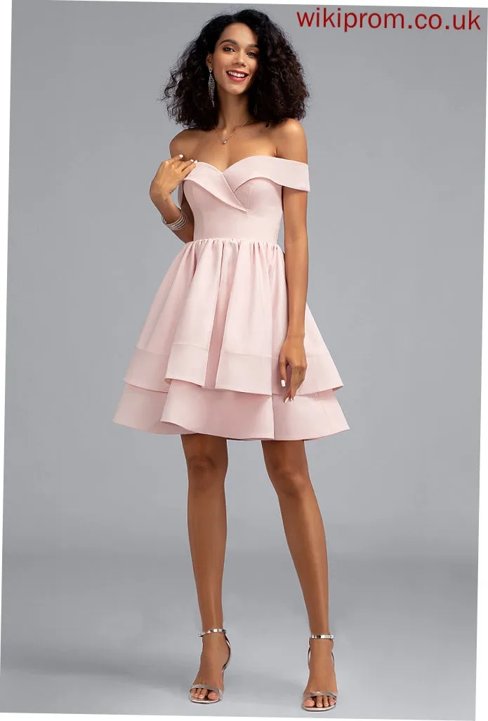 Formal Dresses Shoulder Aubrey the Crepe Off A-line Stretch Dresses