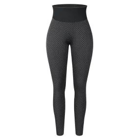 High Waist Honeycomb Workout Leggings Yoga Pants