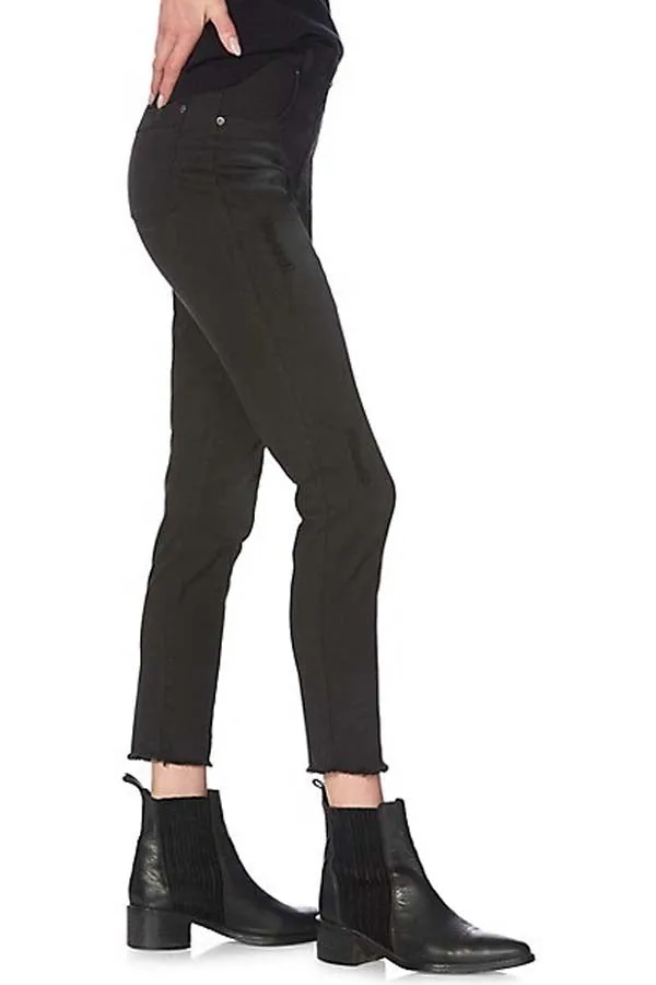 HUE High-Rise Ripped Skimmer Jeans