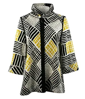 Moonlight Flexible Mandarin Collar Asian Style Button Front Womens Fashion Jacket