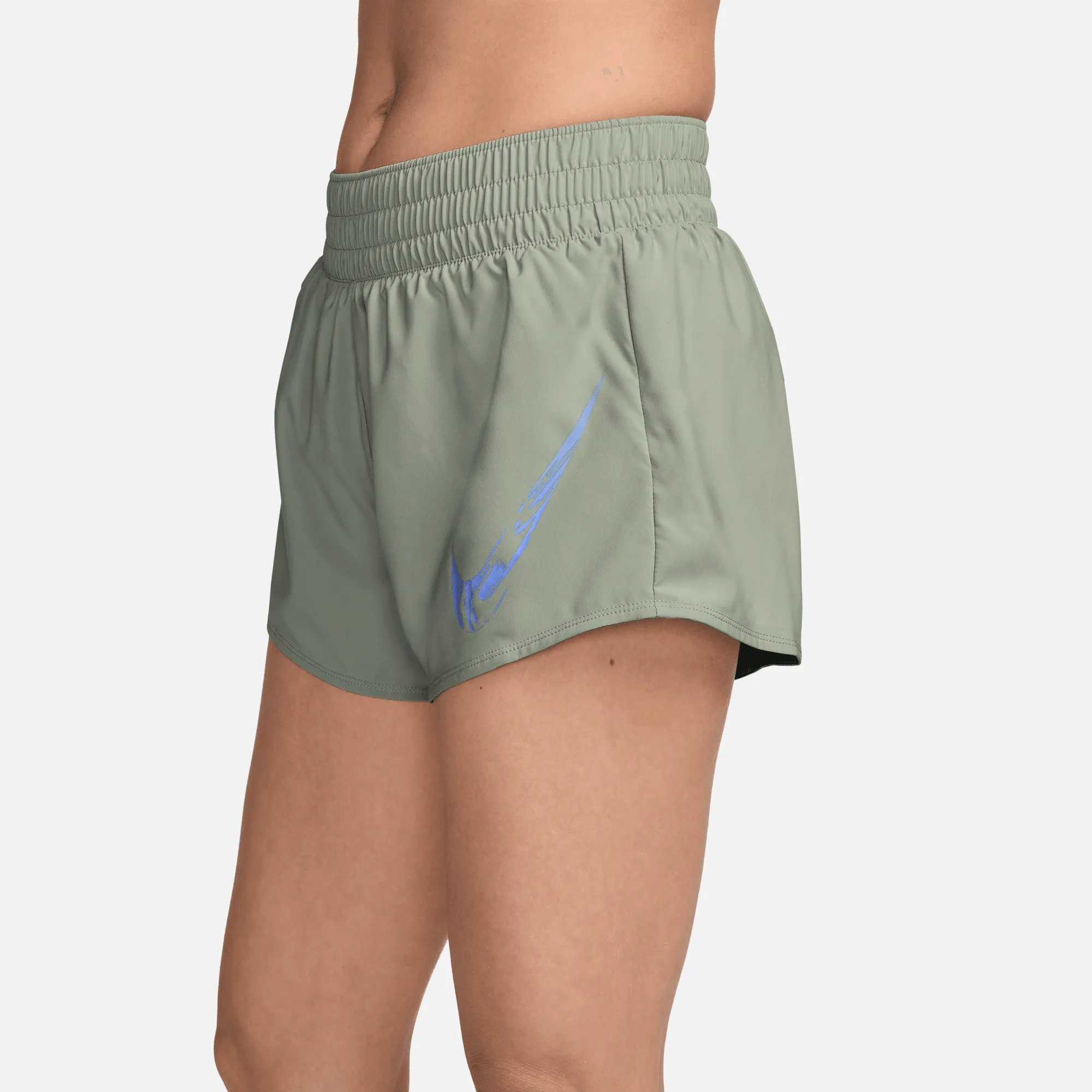 Nike Women's One Dri-fit Mid-Rise Brief-Lined Graphic Shorts