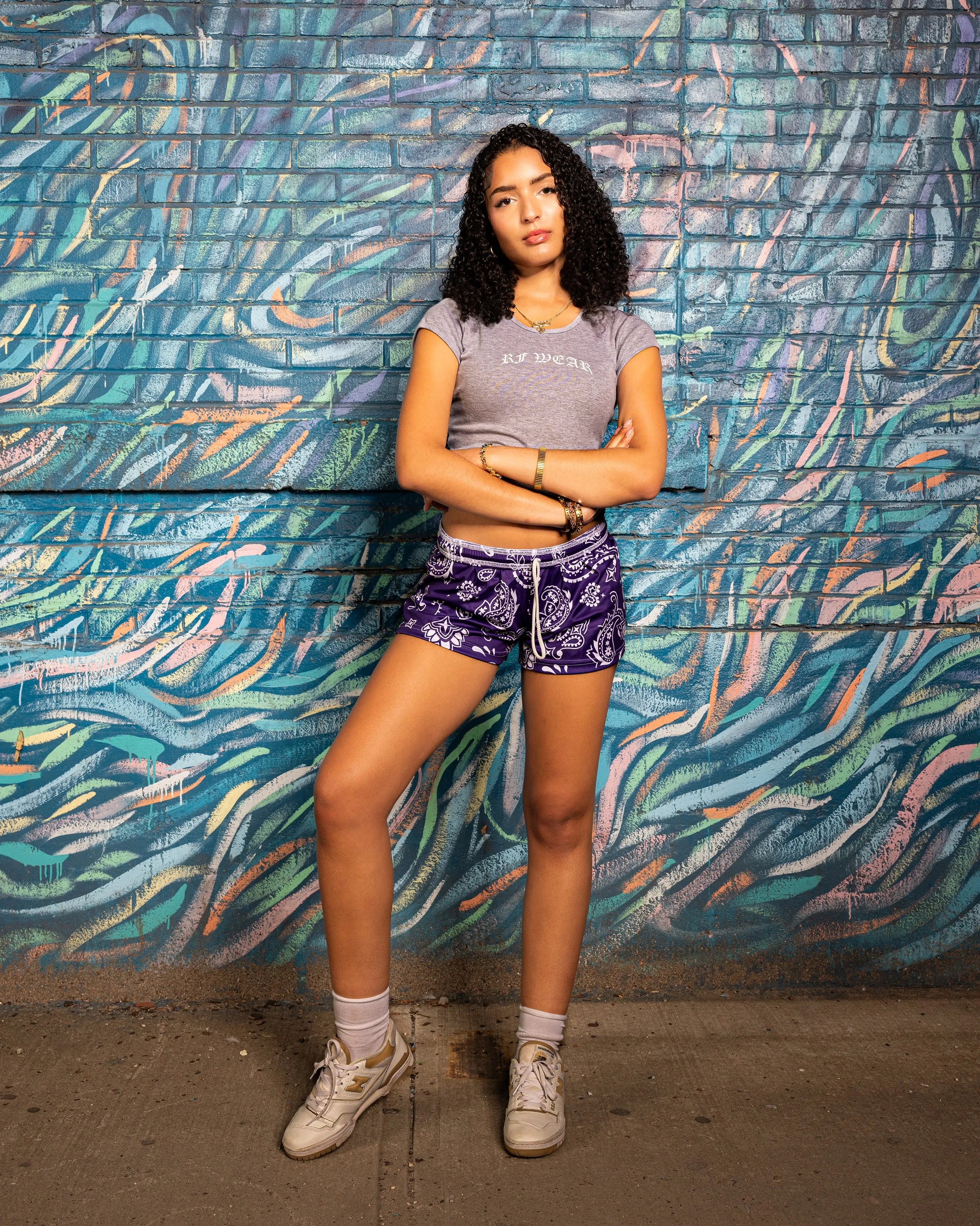 RF Women's Paisley Shorts - Purple