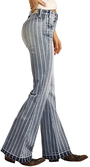 Rock & Roll Striped High Rise Ladies' Trouser