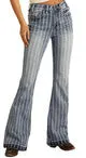 Rock N Roll Cowgirl Womens Ladies High Rise Striped Trousers #W8H2533