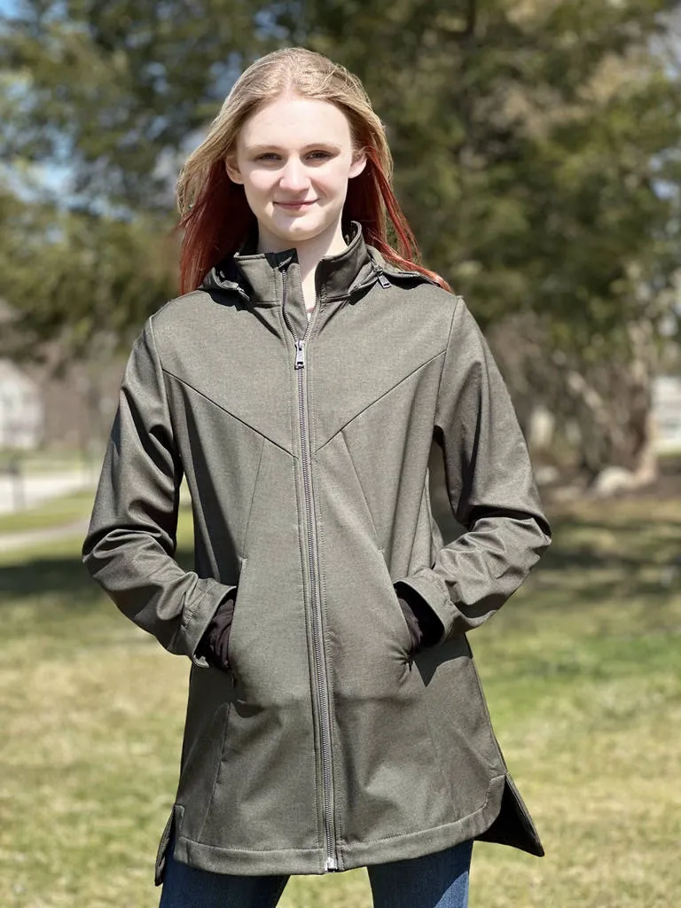 Soft -Shell coat w/zip back (GF20702)-H.OLV