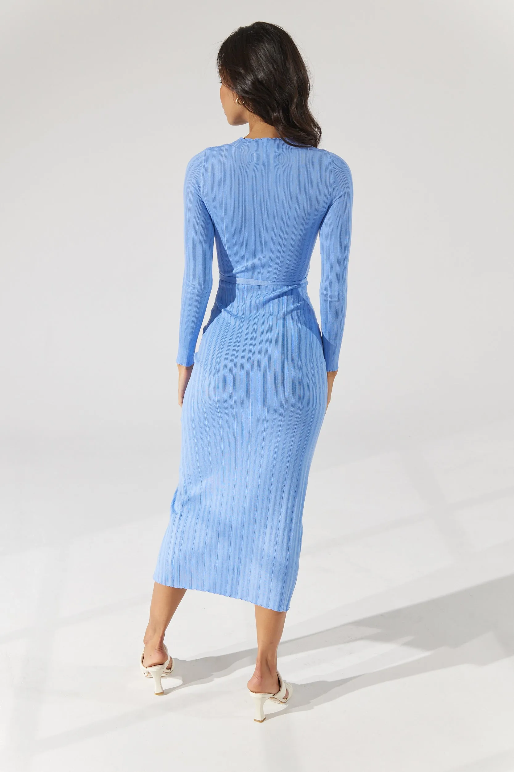 Sovere Allure Wrap Knit Midi Dress