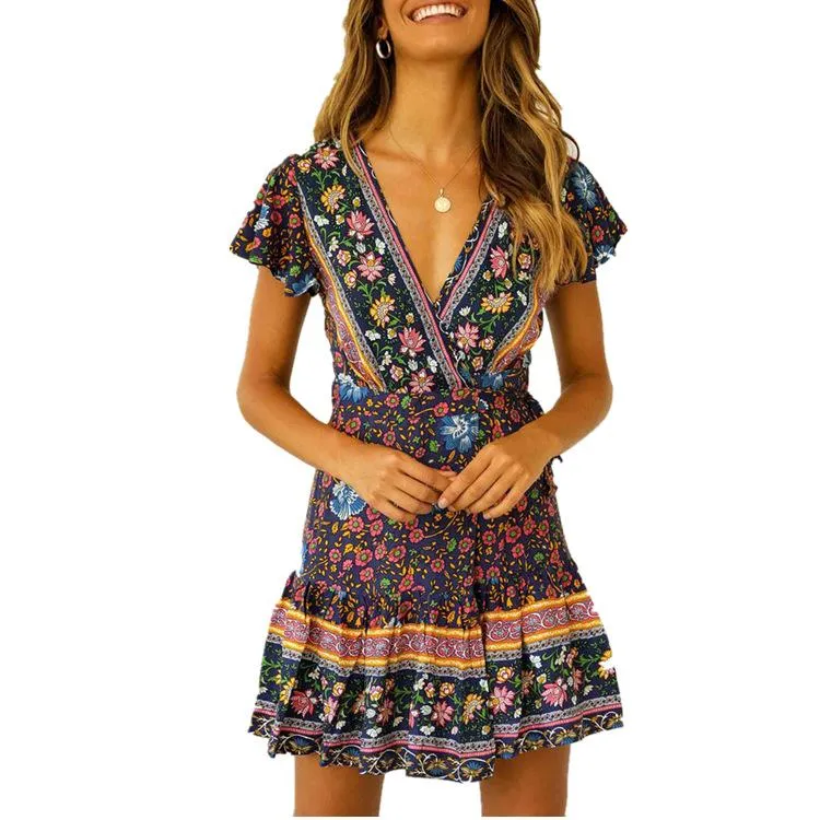 Summer Beach Bohemian Short Dresses