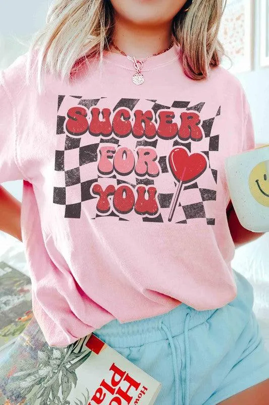 Valentine's Day Sucker For You Graphic T-Shirt