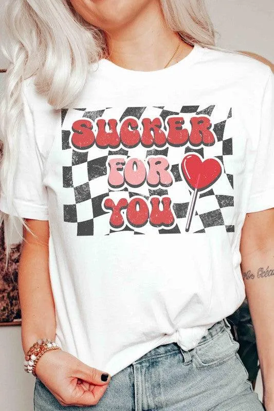 Valentine's Day Sucker For You Graphic T-Shirt