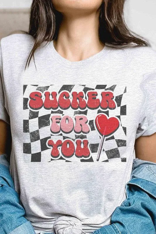 Valentine's Day Sucker For You Graphic T-Shirt