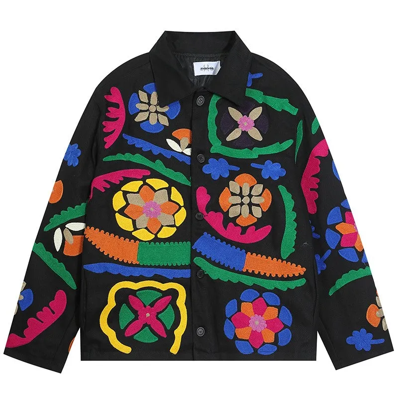 Women flower totem towel embroidery jacket