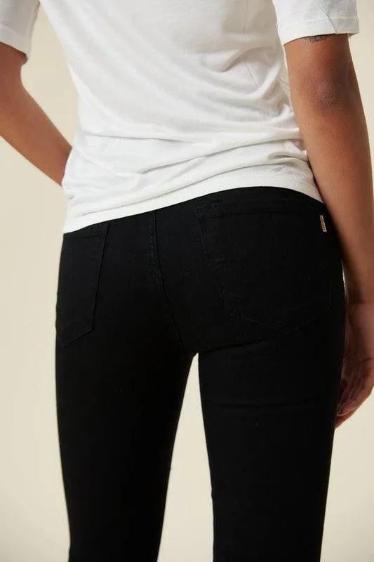 Womens Black High Rise Flare Leg Jeans