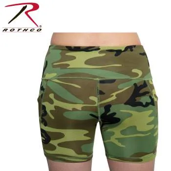 Womens Camo Workout Performance Shorts