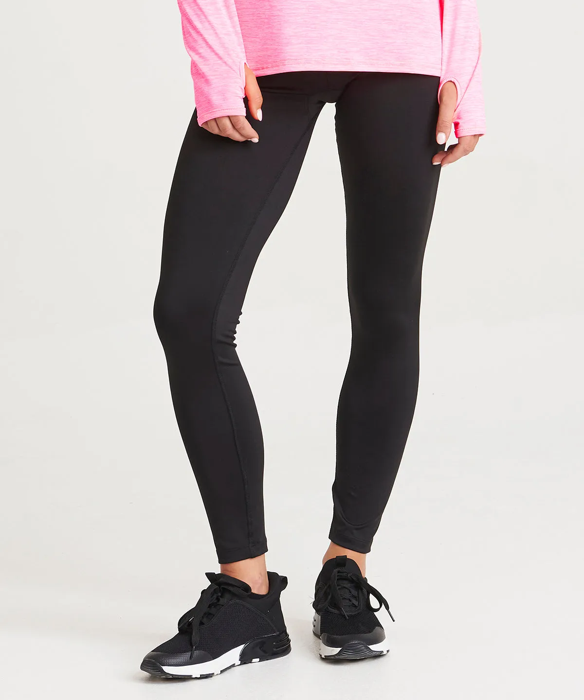 Womens cool workout leggings | Jet Black