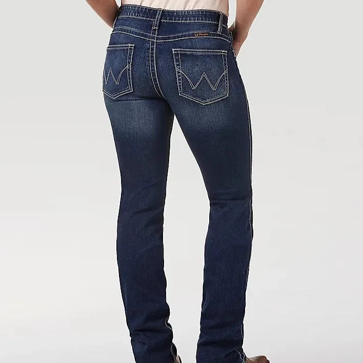 Wrangler Women's Q-Baby Ultimate Riding Jean in Dark Blue (Available In Regular & Plus Sizes!)