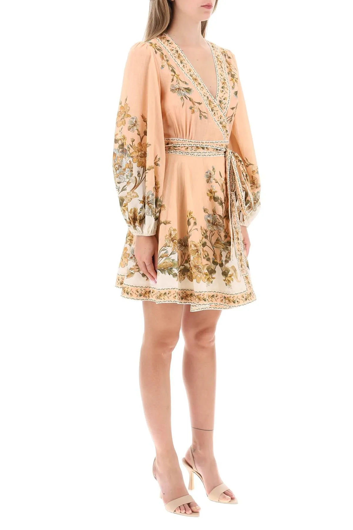 Zimmermann chintz wrap mini dress